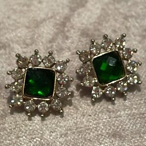 2028 Emerald Crystal Earrings NWTS